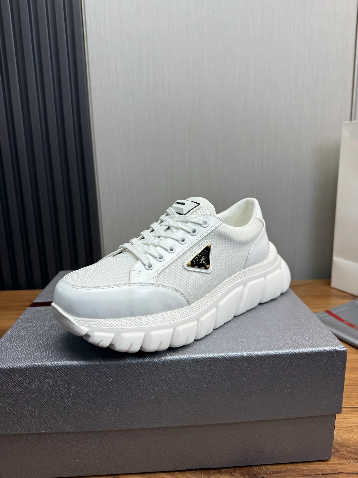 Men's shoes 💰580💰 [PRADA] Popular men's shoes shipped 👏Official website synchronization ⬆️Original cowhide fabric + cowhide lining, 1⃣️:1⃣️reproduction, original sole, 38-45 (45. Customized, non-refundable)